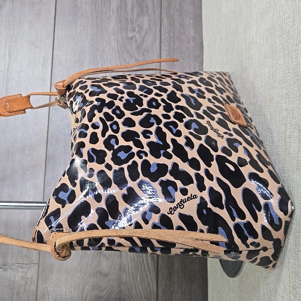 Consuela Leopard Print Crossbody Bag with Pink Strap - Picture 4 of 14